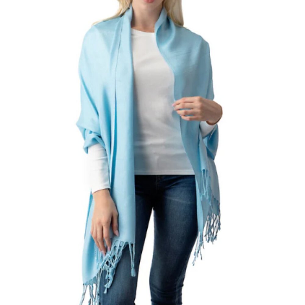 Pashmina Shawl in Sky Blue